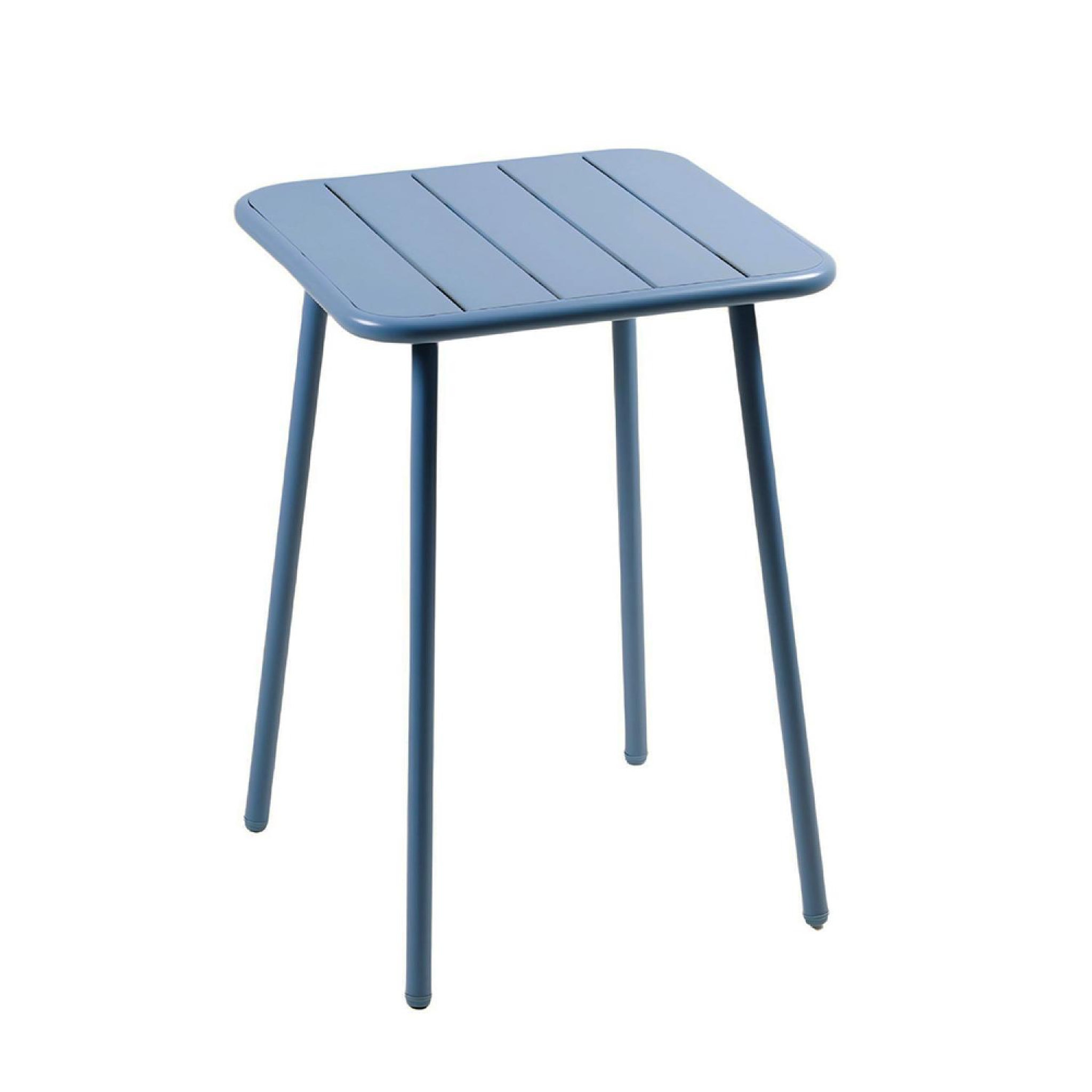 CONCEPT USINE Table carrée 2 places 50x50cm bleu BERGAME