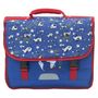 Voir la diapositive 1 : AUCHAN Cartable 36 cm polyester bleu AVIONS