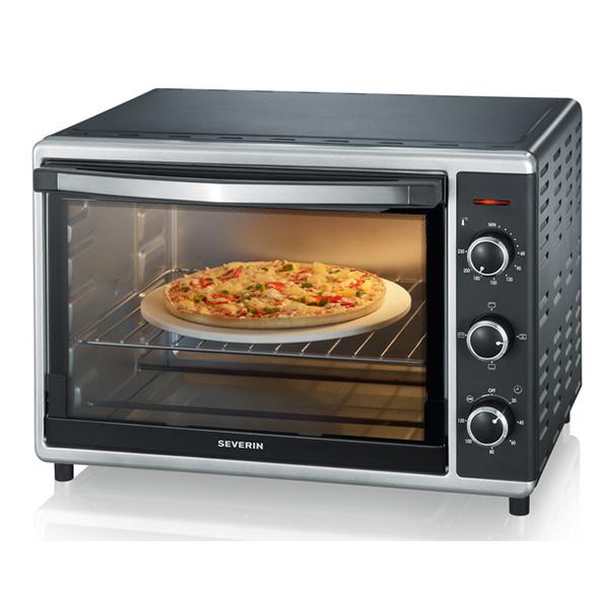 Voir la diapositive 1 : SEVERIN Four chaleur tournante 42l 1800w + tourne-broches - TO2058