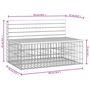 Voir la diapositive 6 : VIDAXL Banc de jardin design de gabion 103x70x65 cm bois massif de pin