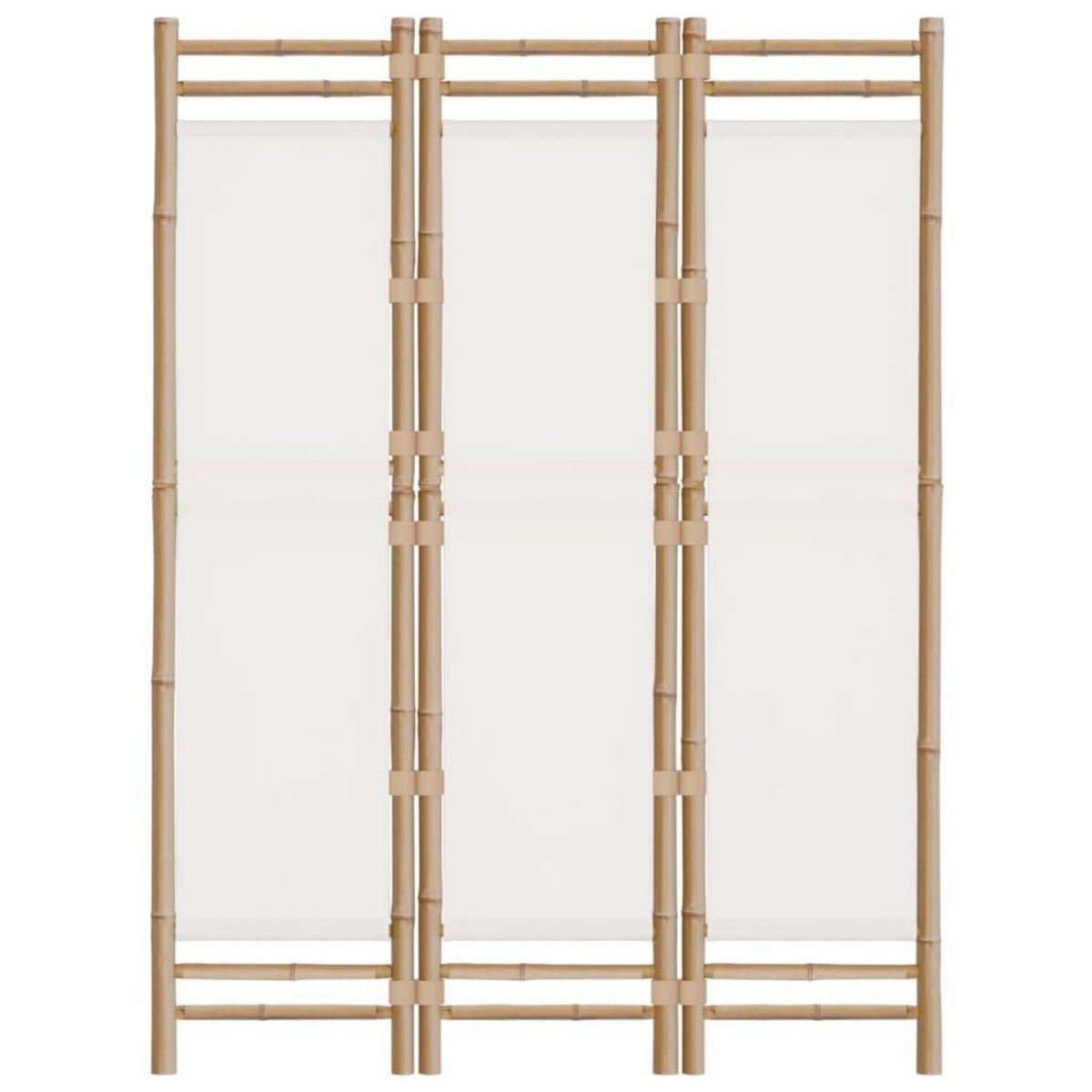 VIDAXL Cloison de separation pliante 3 panneaux 120 cm Bambou et toile