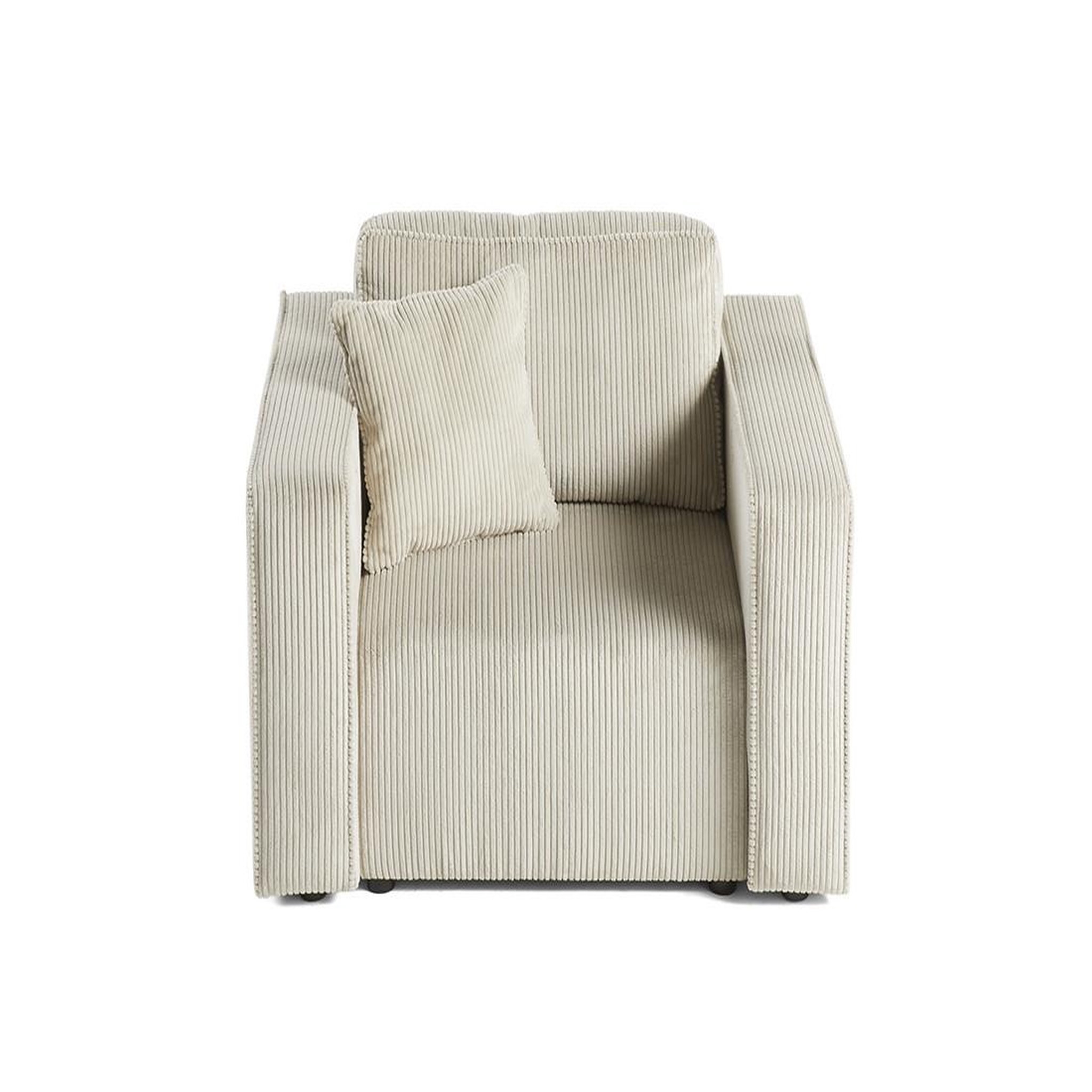 Voir la diapositive 5 : BEST MOBILIER Topaze - fauteuil - en velours côtelé