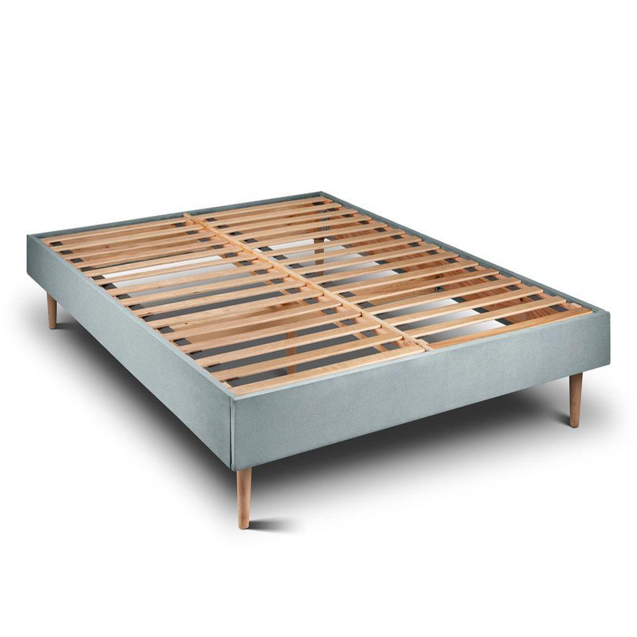 Voir la diapositive 4 : Sommeil de Plomb Lit avec tête de lit tapissier velours et sommier kit - Hauteur totale : 29cm