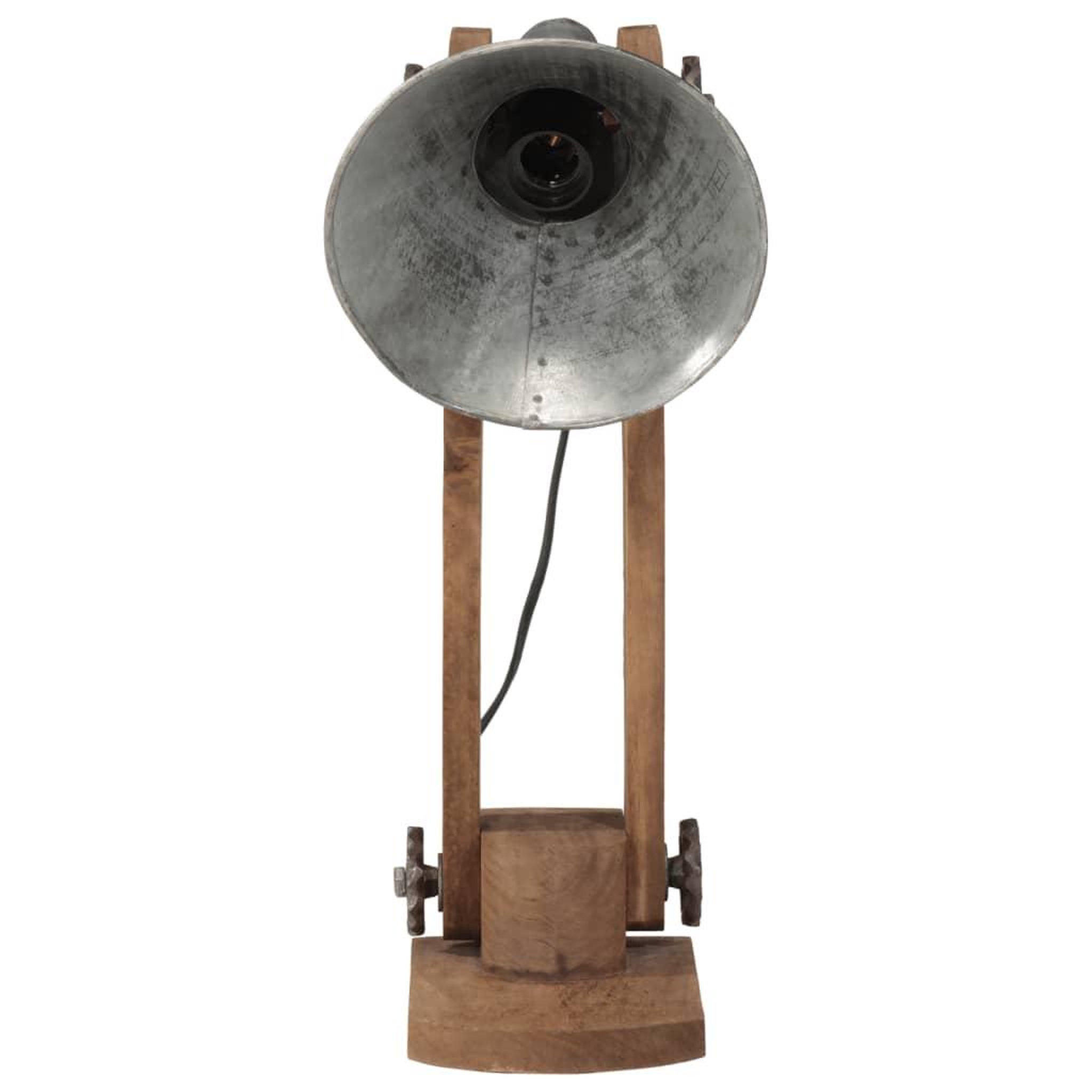 Voir la diapositive 3 : VIDAXL Lampe de bureau 25 W argent vintage 23x13x52 cm E27