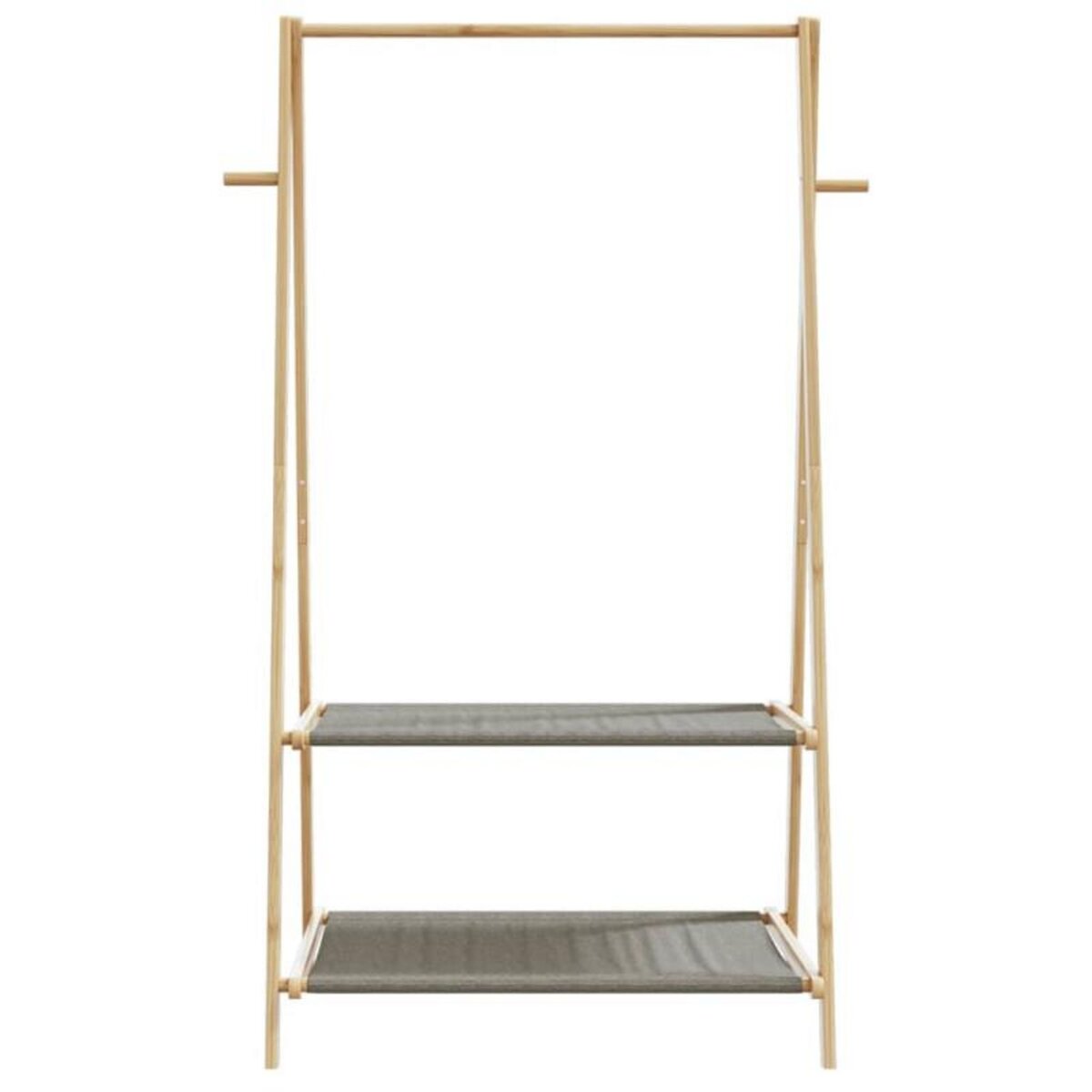 VIDAXL Porte vêtement avec étagères 96x45,5x150,5 cm bambou