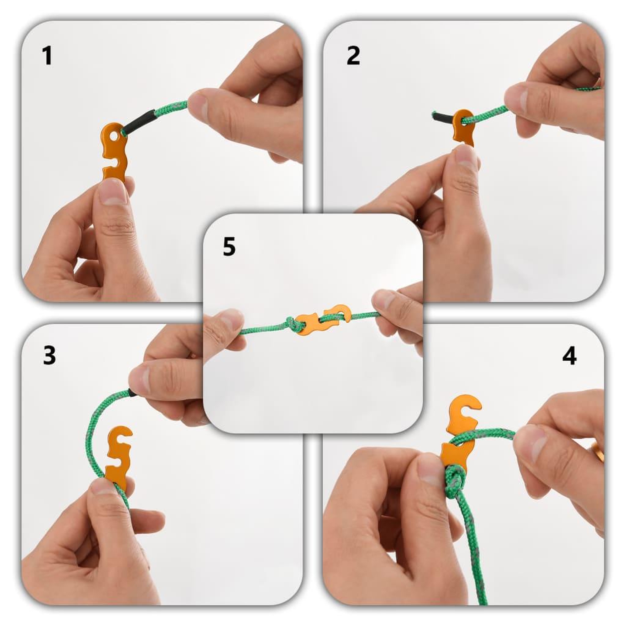 Voir la diapositive 2 : VIDAXL Cordes de haubanage avec cles reflechissantes 8 pcs 4 m 4 mm