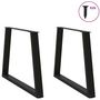 Voir la diapositive 3 : VIDAXL Pieds de table a manger forme de V 2 pcs noir 100x(72-73,3) cm