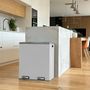 Voir la diapositive 2 : Kitchen move Poubelle de cuisine tri sélectif MAJOR Blanc Acier inoxydable 60L