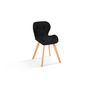 Voir la diapositive 3 : Lot de 4 chaises en tissu style scandinave pieds bois massif GAYA