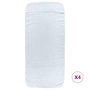 Voir la diapositive 3 : VIDAXL Serviettes de plage 4 pcs blanc 60x135 cm tissu 400 GSM
