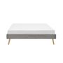 Voir la diapositive 2 : Cadre de lit scandinave en tissu 140x190 OREBRO