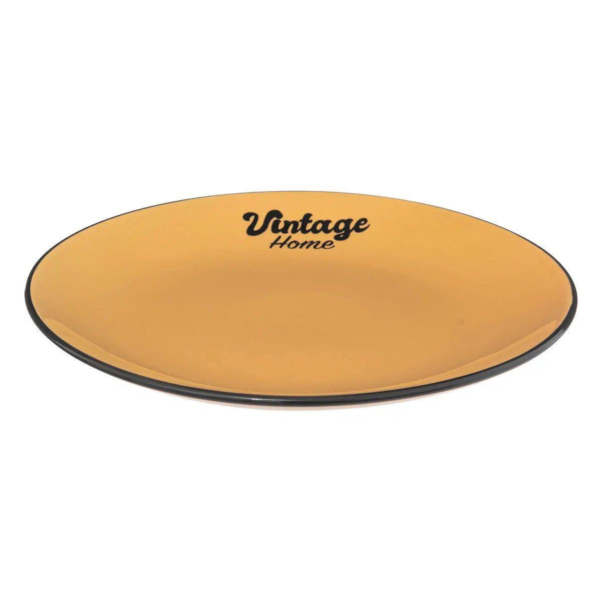 Voir la diapositive 2 : SECRET DE GOURMET Lot de 6 Assiettes à Dessert  Be Vintage  20cm Jaune