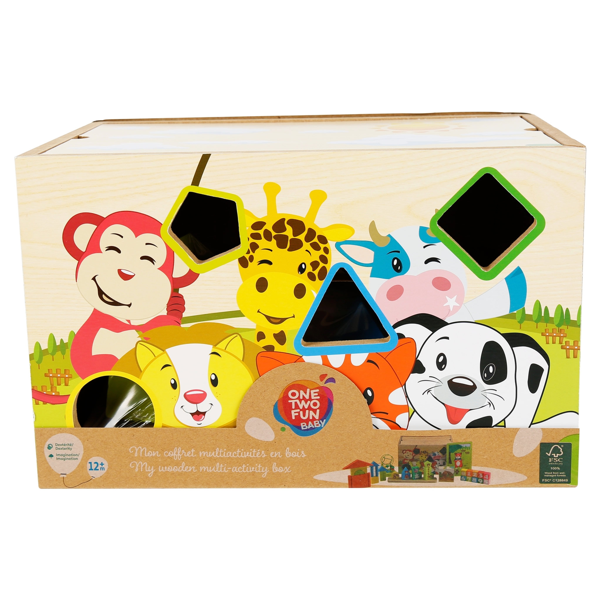 Voir la diapositive 1 : One Two Fun Mon ensemble multiactivité en bois