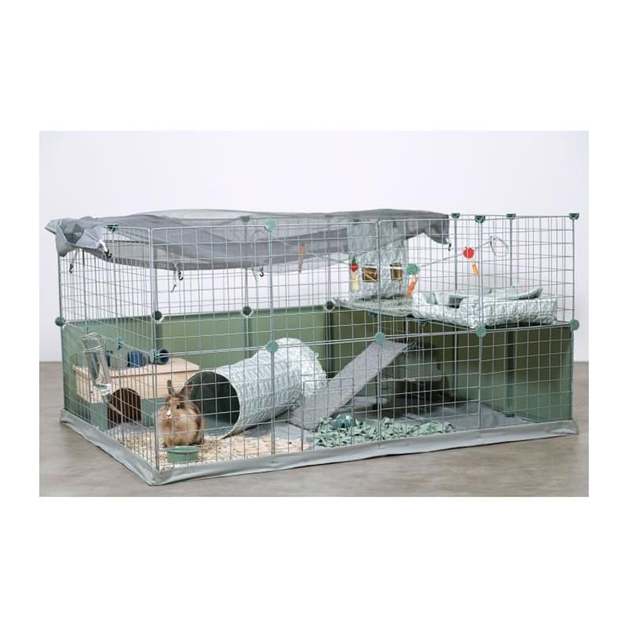 Voir la diapositive 3 : Zolux Enclos modulable - ZOLUX - Neo park - Parc pour petits animaux - Lapins - 140X105X70 - 1,84 m²