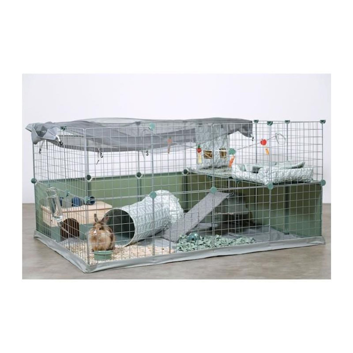 Zolux Enclos modulable - ZOLUX - Neo park - Parc pour petits animaux - Lapins - 140X105X70 - 1,84 m²