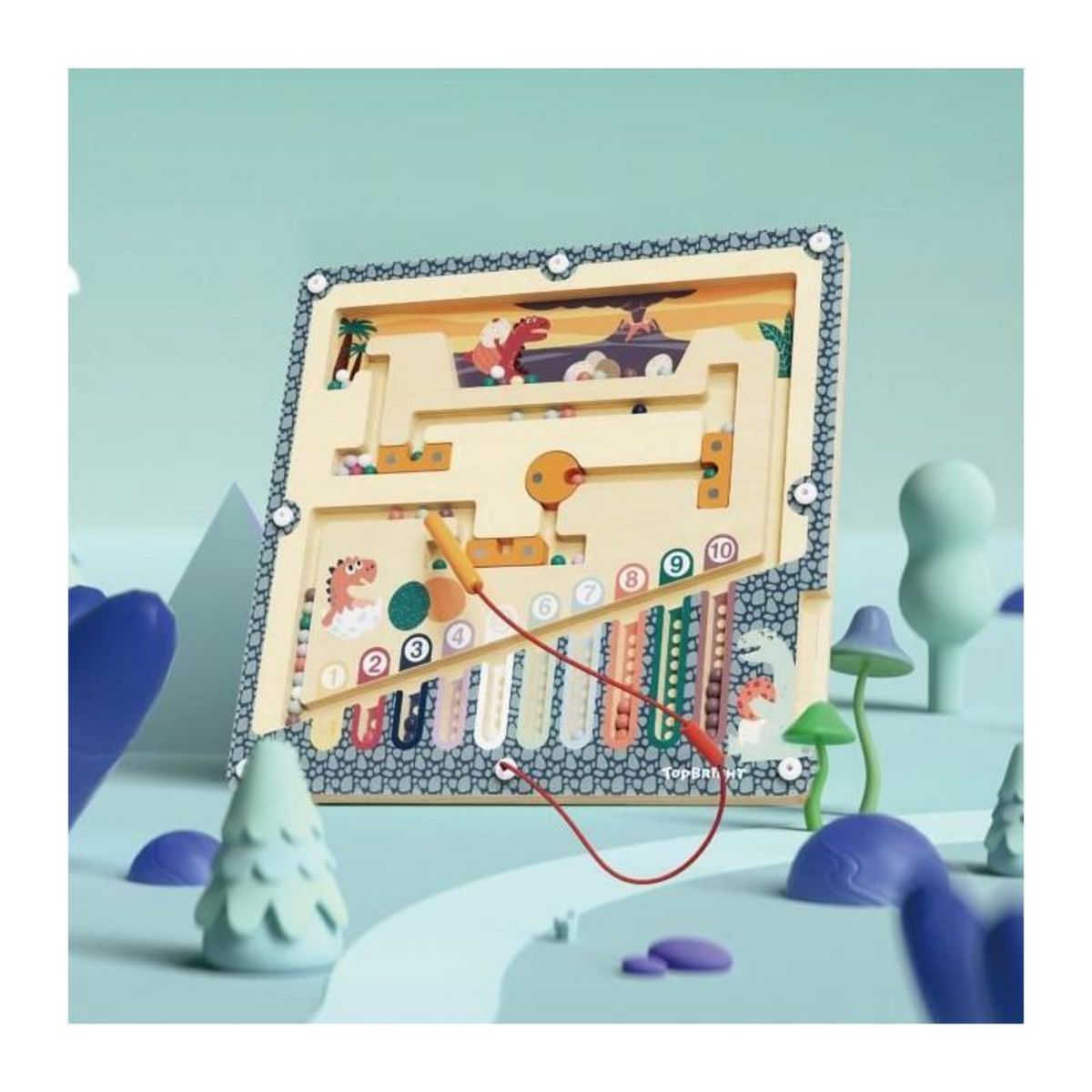 GENERIQUE Labyrinthe de l'oeuf de Dinosaure - TOP BRIGHT - Stylo Magnétique - Tri - Couleurs - Nombres