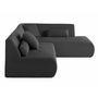 Voir la diapositive 3 : LISA DESIGN Onyx - canapé modulable d'angle droit - 5 places - en velours côtelé