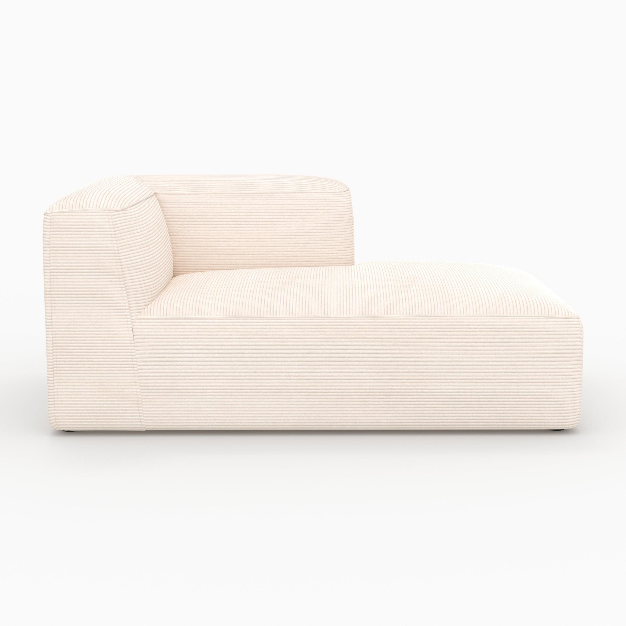 Voir la diapositive 5 : MAISON PAVANE Canapé d'angle droit modulable en velours côtelé 4 places-mina