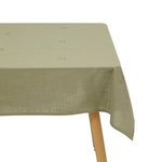 ATMOSPHERA Nappe Brodé en Coton  Joy  150x250cm Kaki