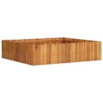 VIDAXL Lit sureleve de jardin 100x100x25 cm Bois massif d'acacia