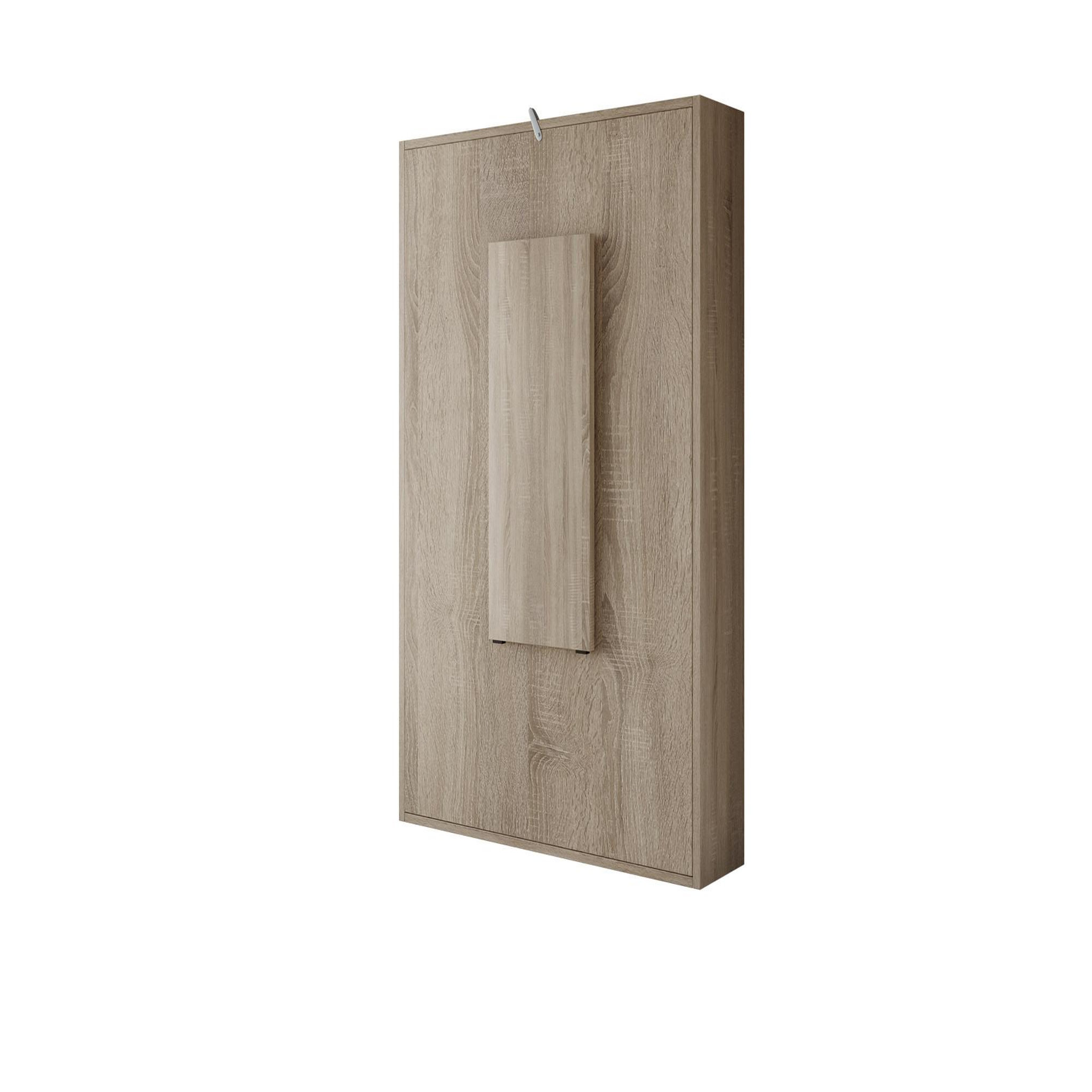 Voir la diapositive 4 : BEST MOBILIER Mondrian - table murale rabattable avec rangements - 4 personnes