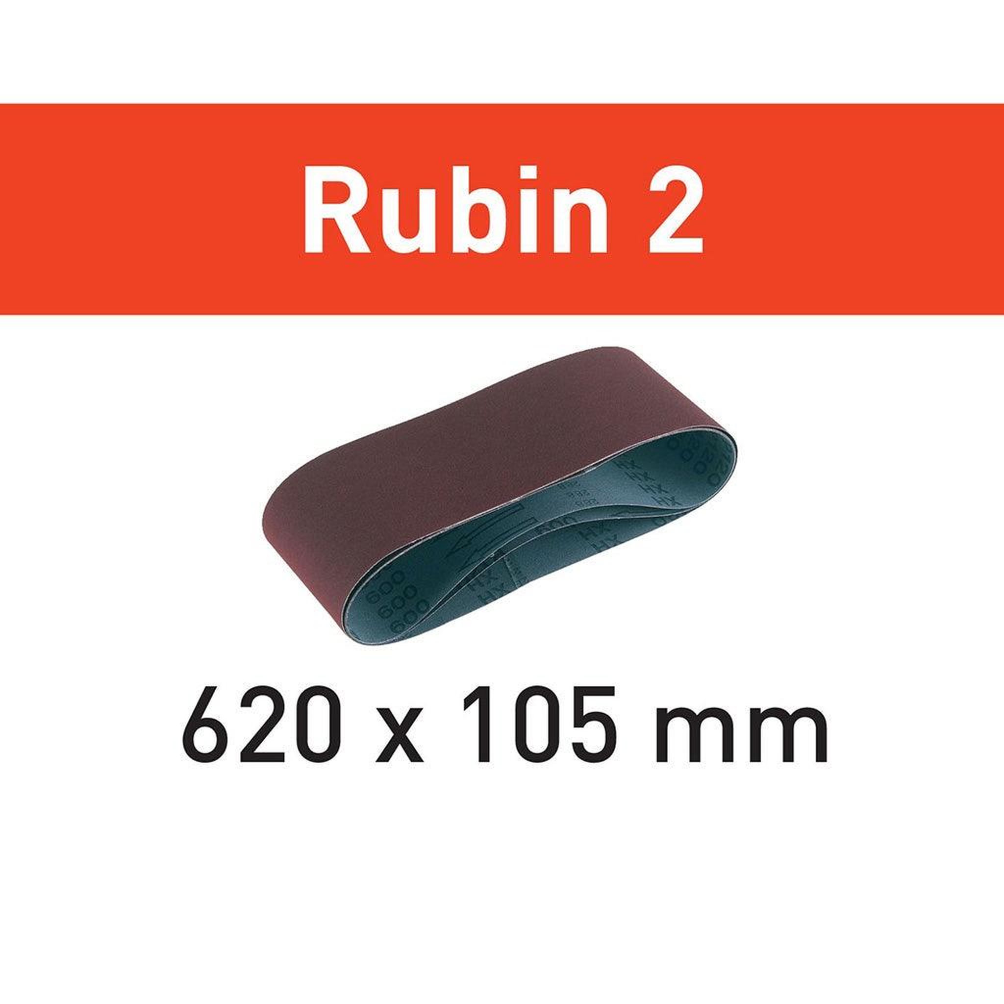 FESTOOL Bande abrasive l620x105-p80 ru2/10 rubin 2