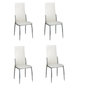 Voir la diapositive 2 : VIDAXL Chaises a manger lot de 4 blanc similicuir