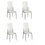Voir la diapositive 2 : VIDAXL Chaises a manger lot de 4 blanc similicuir
