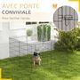 Voir la diapositive 6 : PAWHUT Parc enclos acier pour chien animaux 1 porte 8 panneaux 76L x 61l cm noir