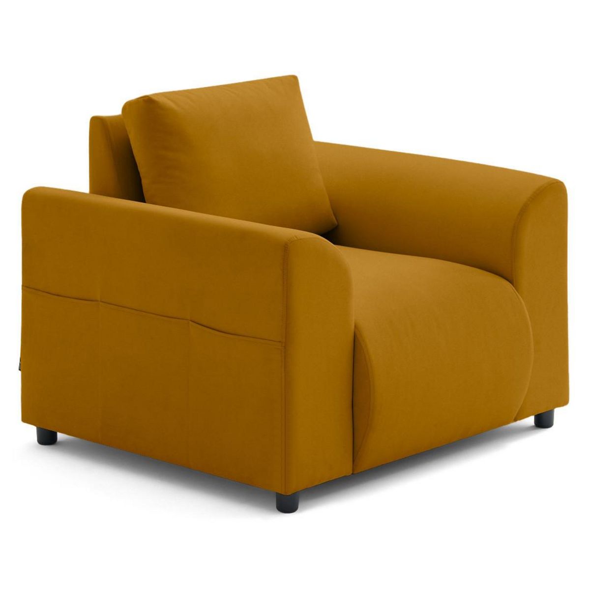 LISA DESIGN Camelia - fauteuil avec poche en velours