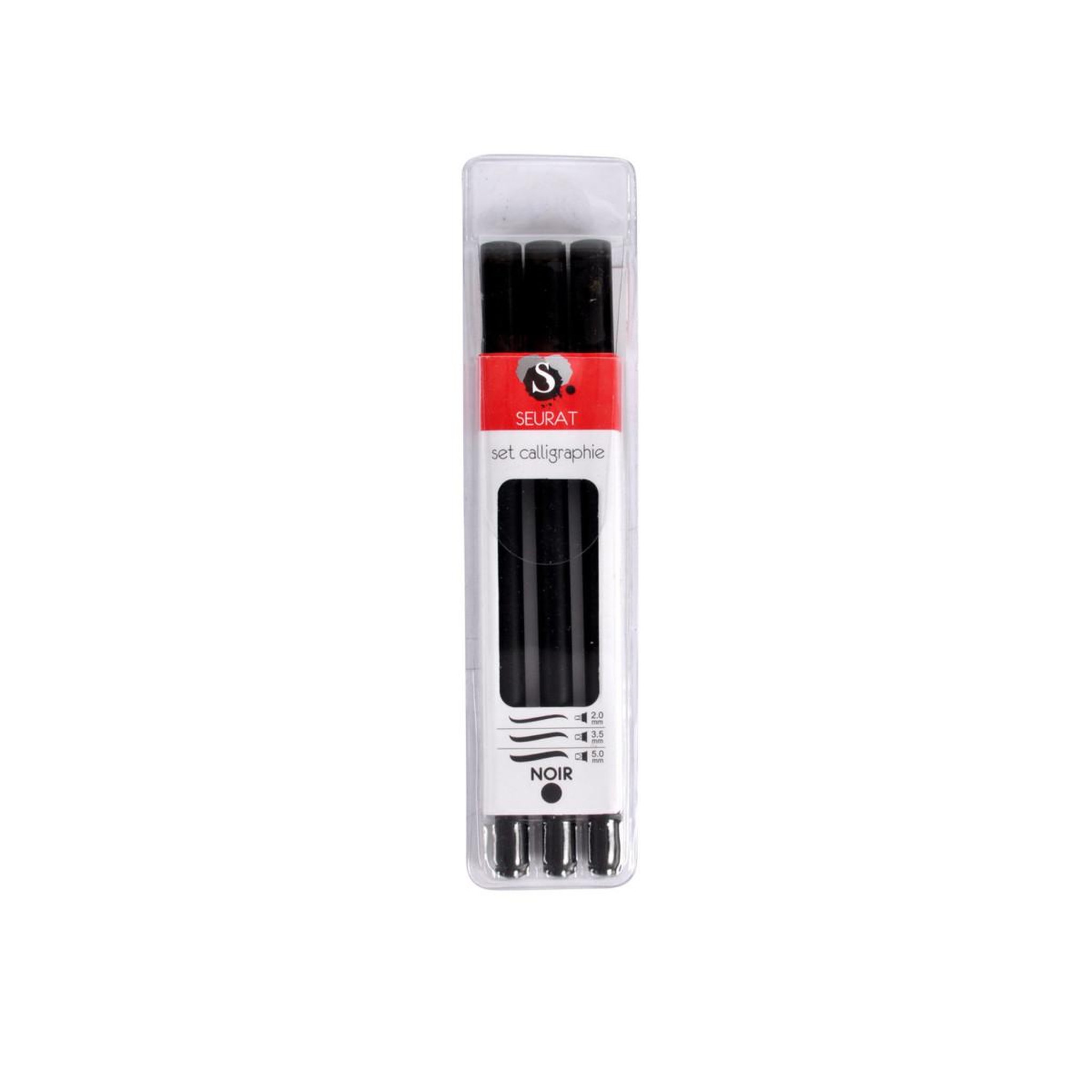 Voir la diapositive 2 : SEURAT Lot de 3 Stylos  Calligraphie  19cm Noir