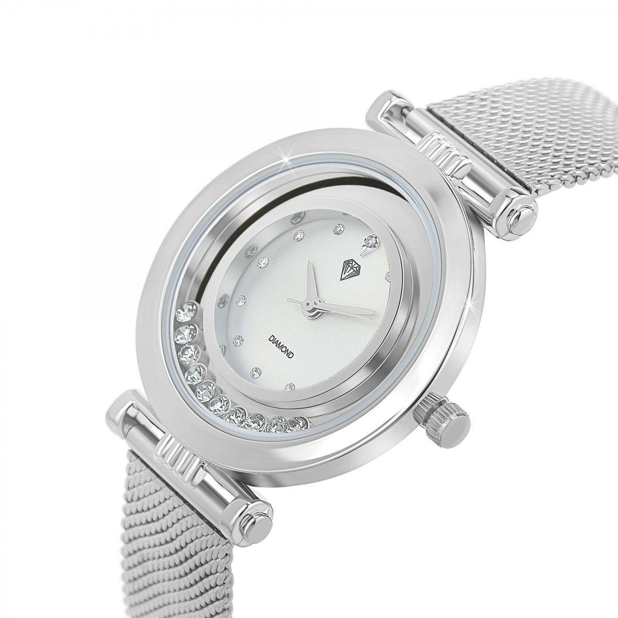 Voir la diapositive 3 : SC CRYSTAL Montre Ludivine élégante SC Crystal ornée d'un véritable diamant