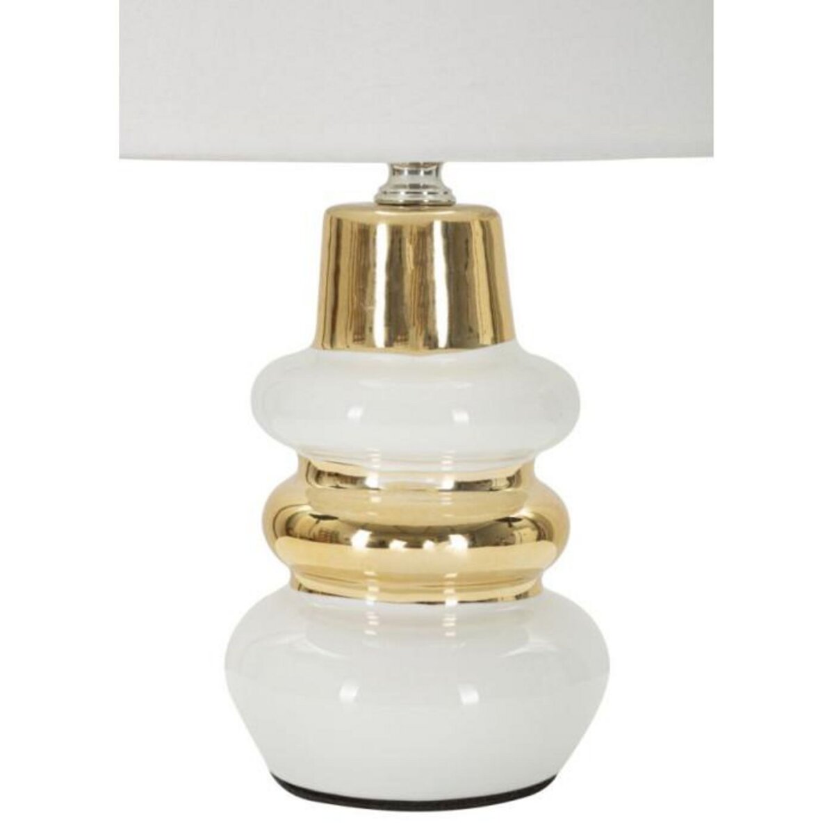 Paris Prix Lampe à Poser en Céramique  Liara  32cm Blanc & Or