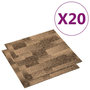 Voir la diapositive 2 : VIDAXL Carreaux de tapis de sol 20 pcs 5 m² Marron