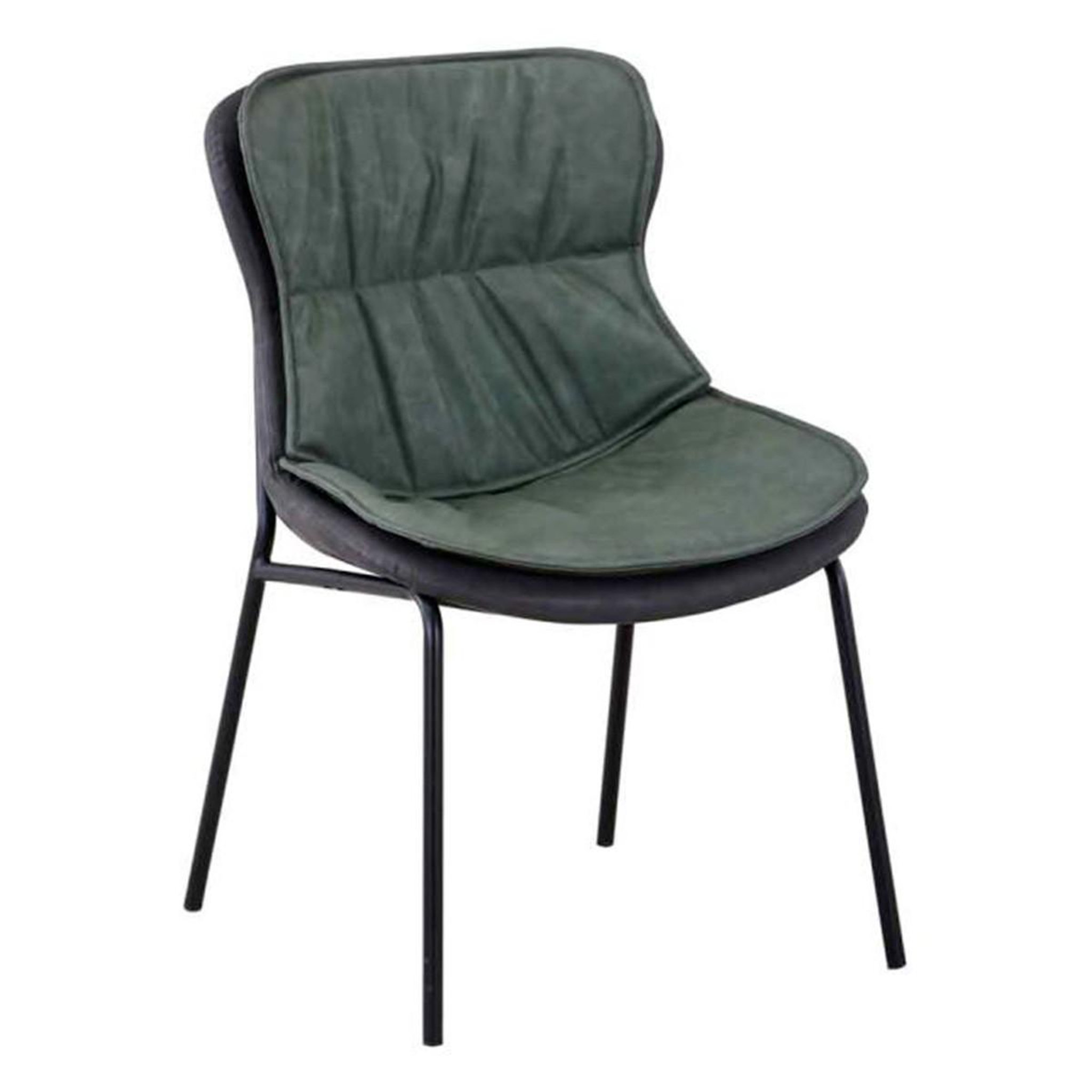 Paris Prix Chaise design  brady  84cm vert & gris foncé