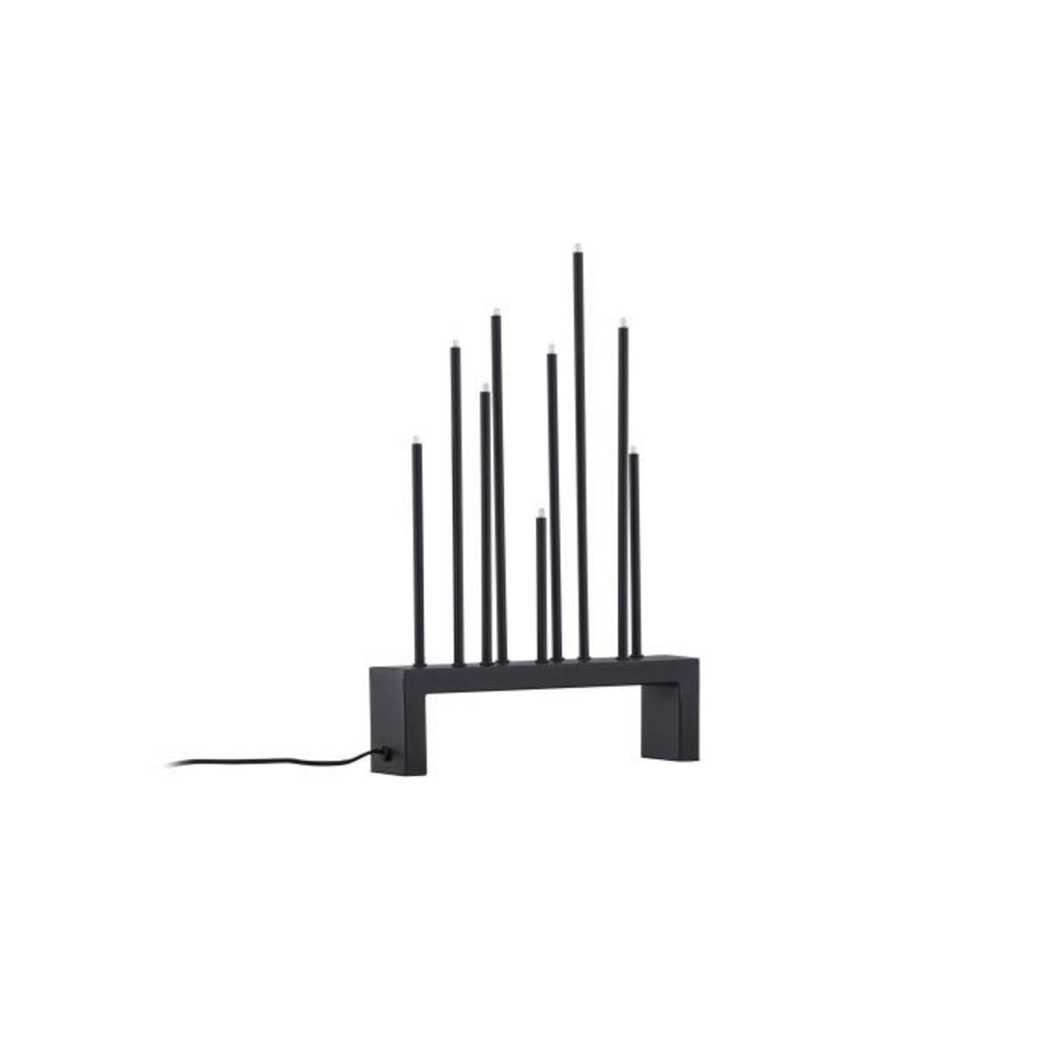 Paris Prix Lampe à Poser Bougeoir Déco  Vallasen  27cm Noir