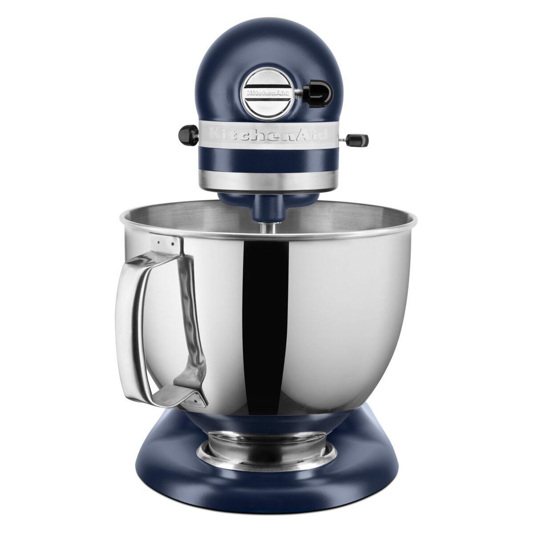 Voir la diapositive 2 : KitchenAid Robot pâtissier 5KSM175PSEIB bleu encre, 4,8 L, bol avec poignée + bol 3 L, batteur souple et couvercle
