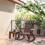 Voir la diapositive 2 : OUTSUNNY Fauteuil de jardin Adirondack à bascule rocking chair style rustique chic bois sapin traité carbonisation