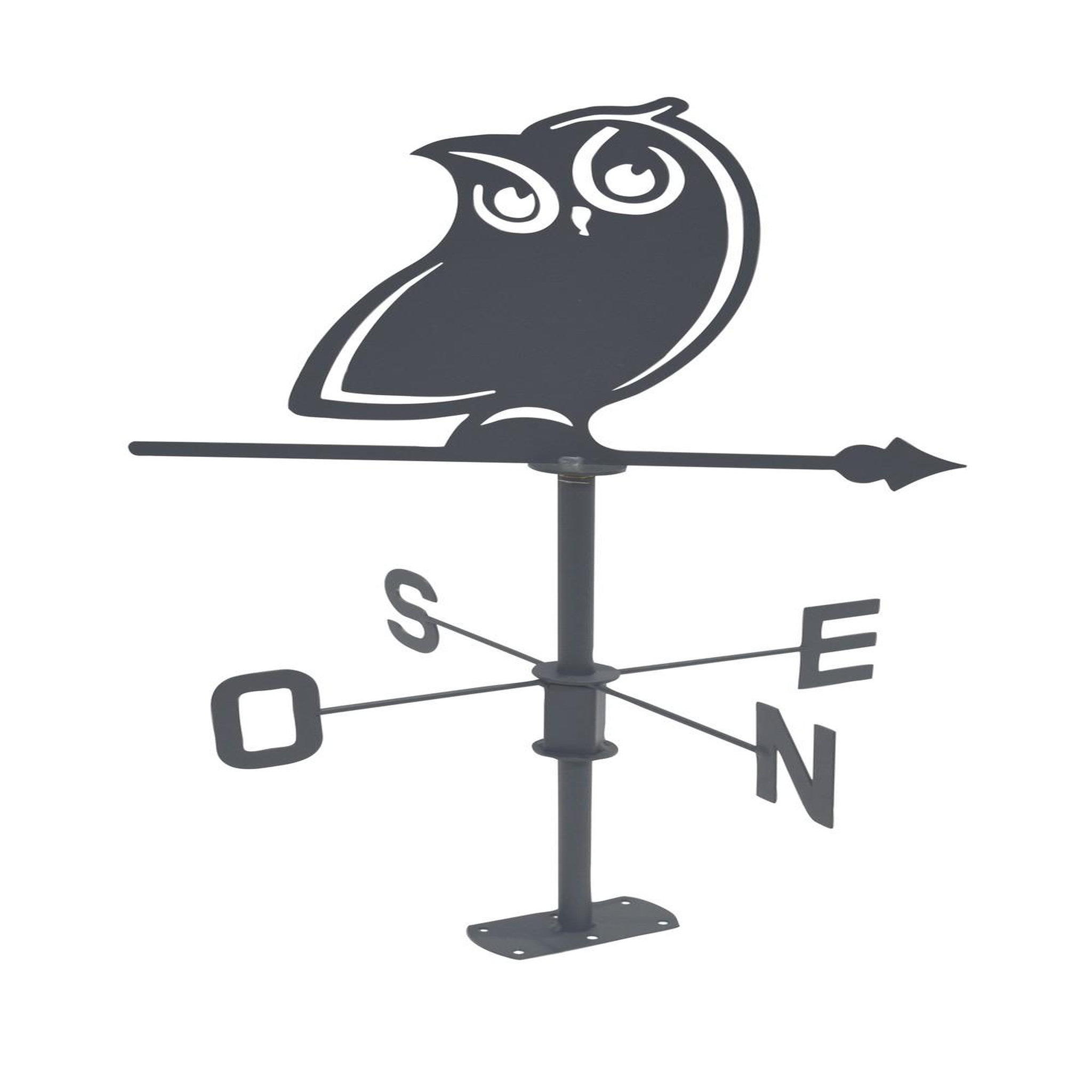 CENTRALE BRICO Girouette Hibou - 45x72,5 cm - anthracite
