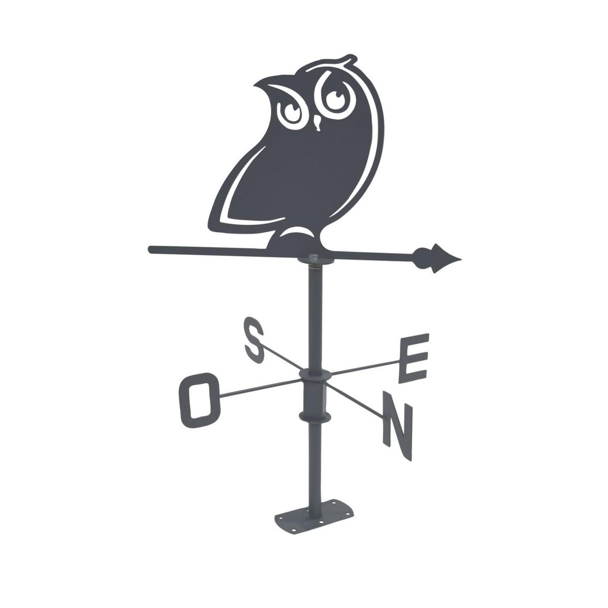CENTRALE BRICO Girouette Hibou - 45x72,5 cm - anthracite