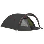 OUTSUNNY Tente camping 2-4 places - tente tunnel familiale - imperméabilité 3000mm - dim. 3,6 x 2,5 x 1,3 m - sac inclus - noir