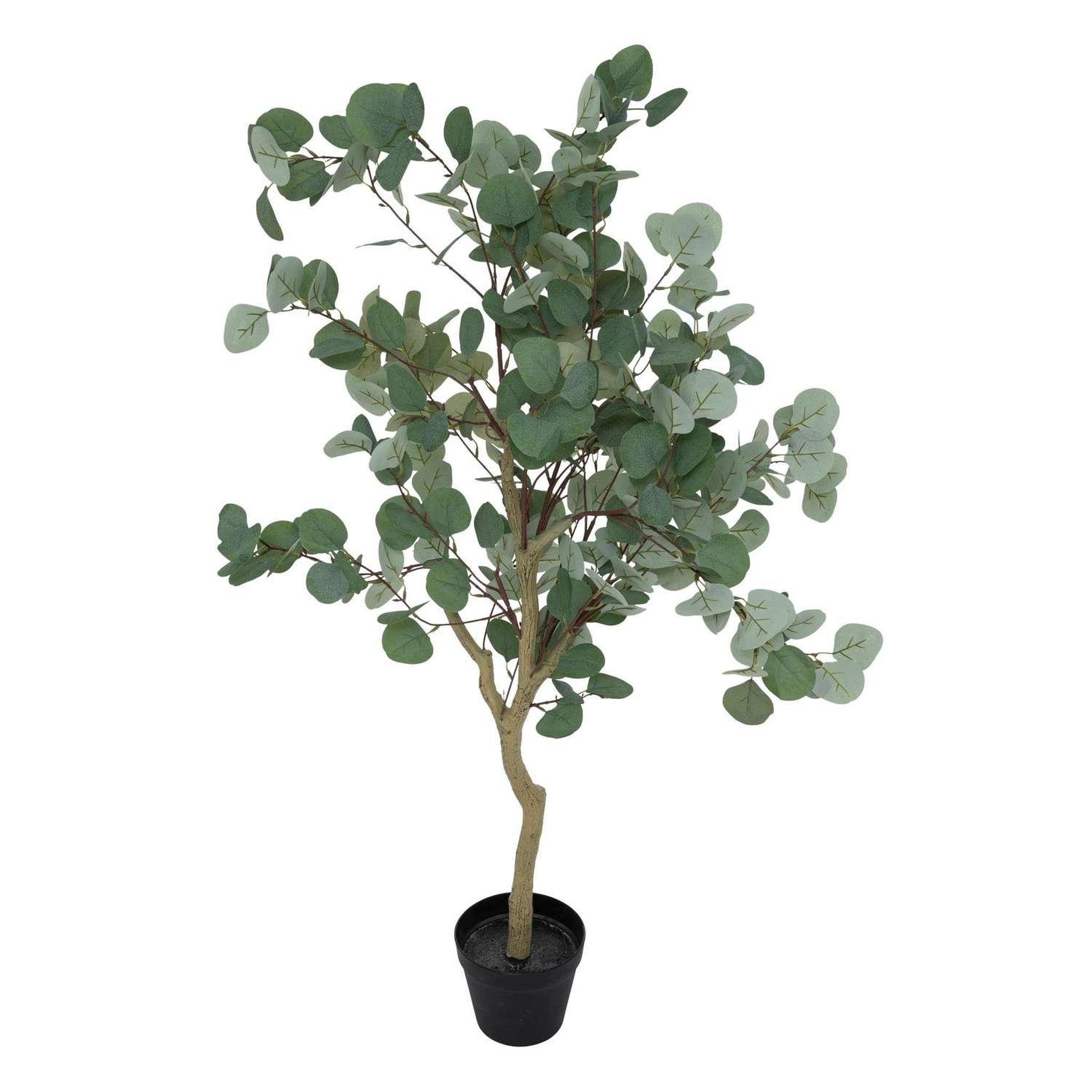ATMOSPHERA Eucalyptus artificiel avec pot plastique - h. 127 cm - vert
