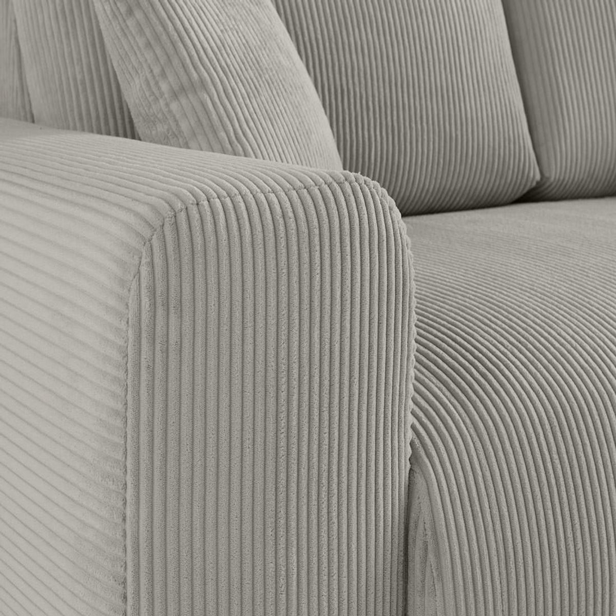 LISA DESIGN Garance - canapé droit 3 places - en velours côtelé