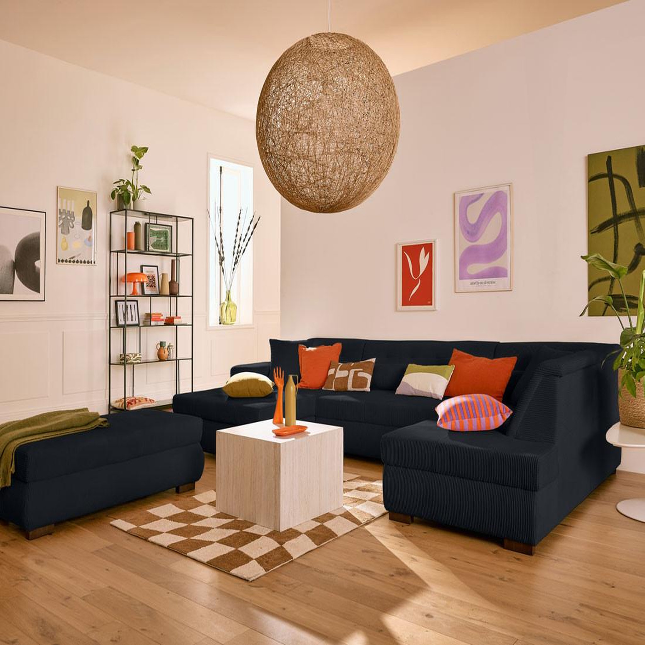 Voir la diapositive 4 : LISA DESIGN Vermont - pouf d'appoint - en velours côtelé