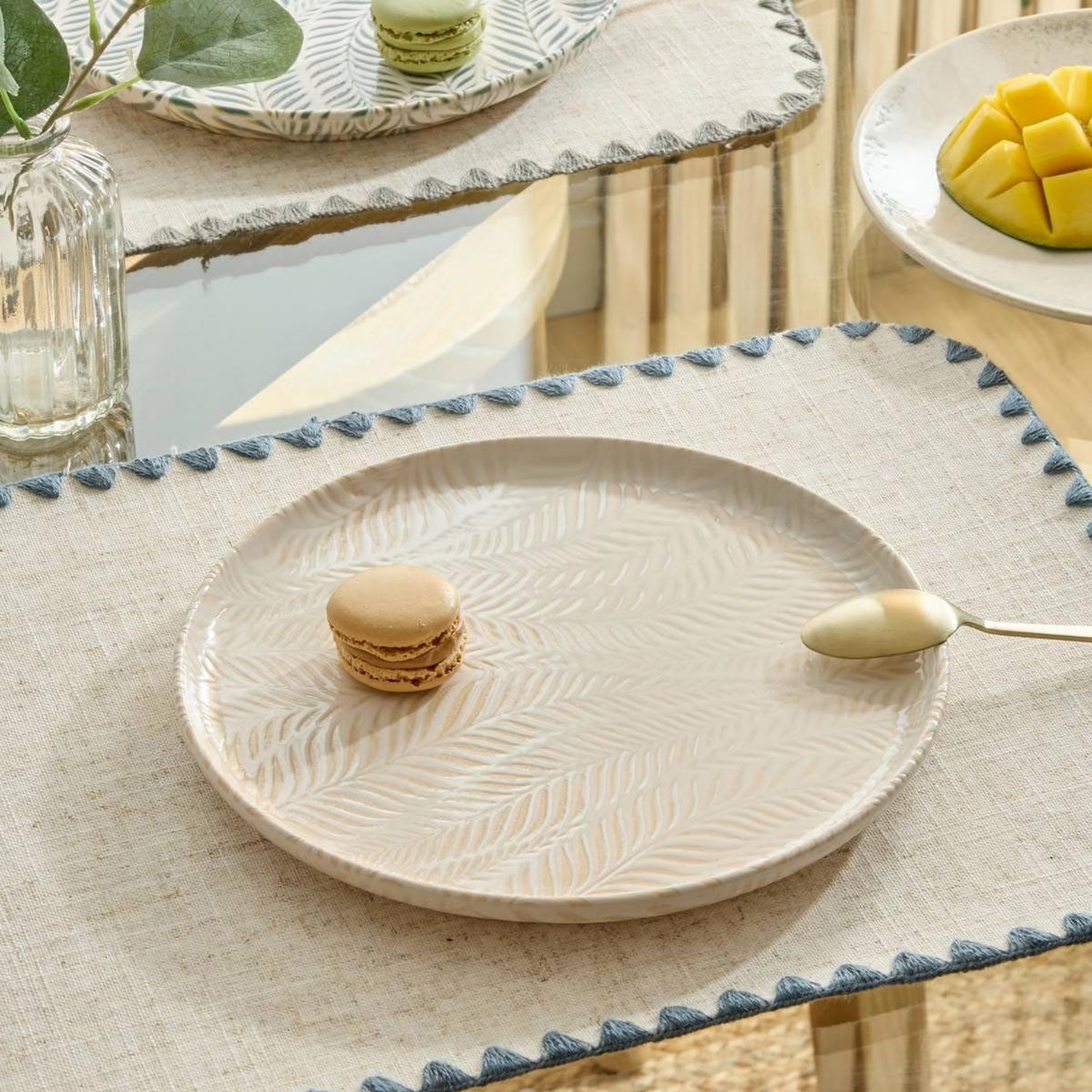 Voir la diapositive 3 : SECRET DE GOURMET Lot de 6 assiettes à dessert  gina  22cm crème
