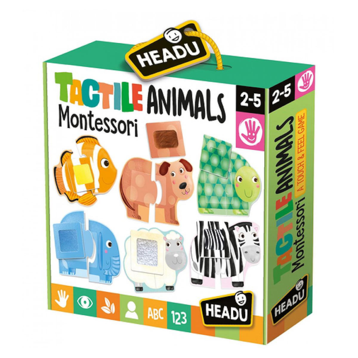 HEADU Puzzle Tactile - Les Animaux