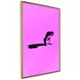 Paris Prix Affiche Murale Encadrée  Monkey on Pink Background 