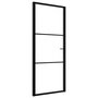 Voir la diapositive 2 : VIDAXL Porte interieure Verre ESG et aluminium 83x201,5 cm Noir