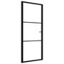 Voir la diapositive 2 : VIDAXL Porte interieure Verre ESG et aluminium 83x201,5 cm Noir