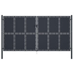 VIDAXL Portail de jardin Acier 400 x 175 cm Anthracite